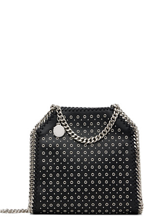Black Falabella Eyelet-Stud Mini Bag