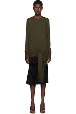Khaki Mixed Wool Sweater