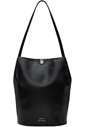 Black Daya Leather Bucket Bag