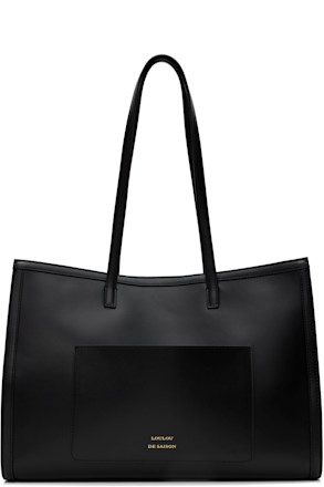 Black Anyla Leather Tote