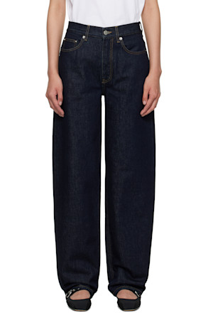 Navy Samur Straight-Leg Jeans
