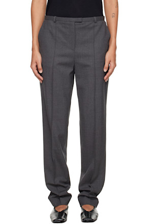 Gray Malka Fitted Trousers