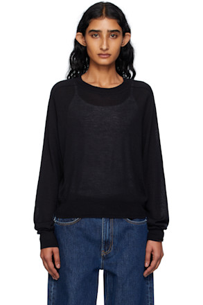 Black Angus Cashmere Crew Neck Sweater