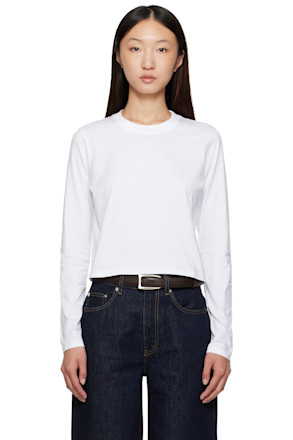 White Masal Organic Cotton Long-Sleeve T-shirt