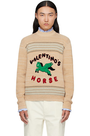 Beige 'Valentino's Horse' Sweater