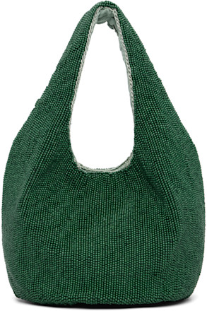 Green Mini Beaded Shopper Tote