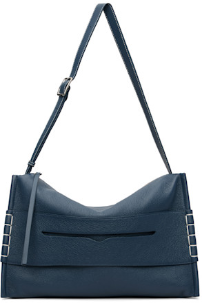Blue Messenger Loafer Bag