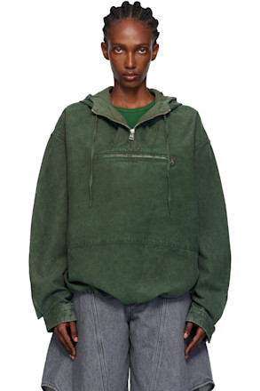 Green Garment Dye Anorak
