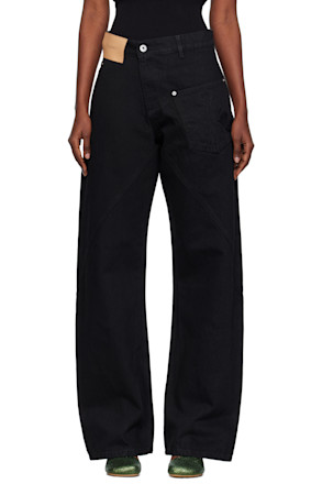 Black Twisted Workwear Jeans