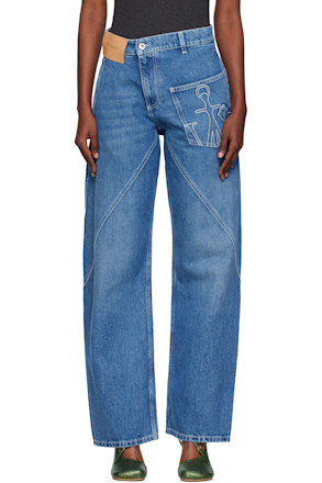 Blue Twisted Workwear Jeans