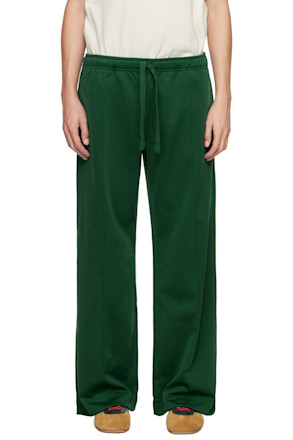 Green Pintuck Sweatpants