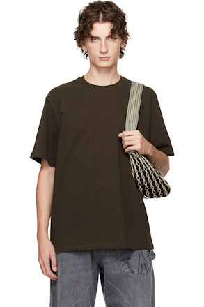 Brown Anchor Embroidery T-shirt