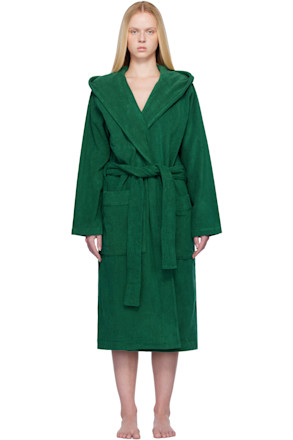 Green Terry Hooded Bathrobe