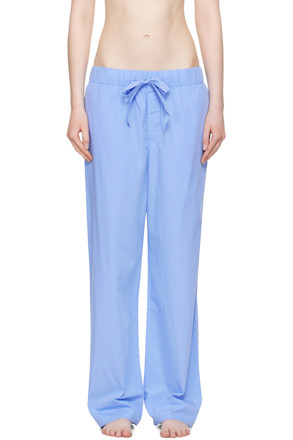 Blue Poplin Pyjama Pants
