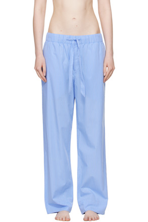 Blue Poplin Pyjama Pants