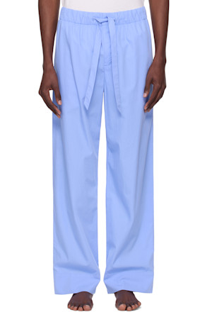 Blue Poplin Pyjama Pants