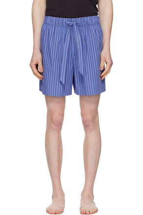 Navy Poplin Pyjama Shorts