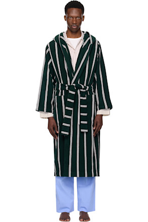 Green Terry Hooded Bathrobe
