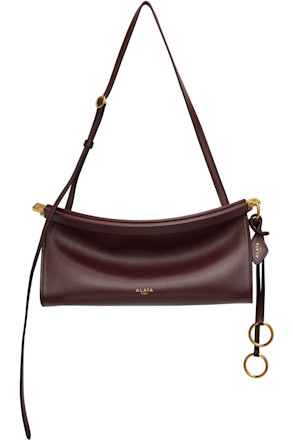 Burgundy 'Le Click' East West Small Bag