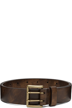 Brown Two-Hole Buckle Belt