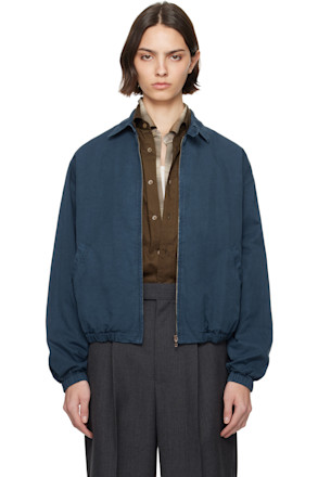Navy Product Dyed Finx Gabardine Swing Jacket