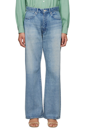 Blue Selvedge Faded Light Jeans