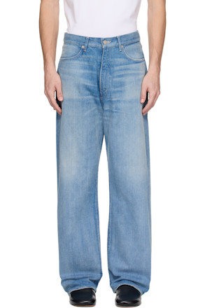 Blue Selvedge Faded Light Jeans