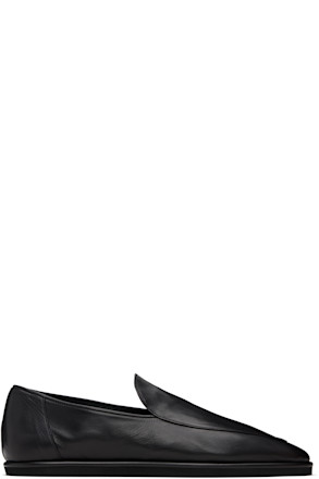 Black Soft Leather Loafers