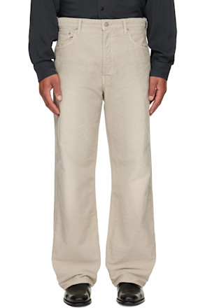 Beige Fluxus 01 Wide G.Cords Trousers