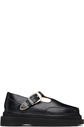 Black T-Bar Mary Jane Loafers