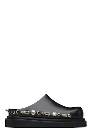 Black Leather Slip-on Loafers