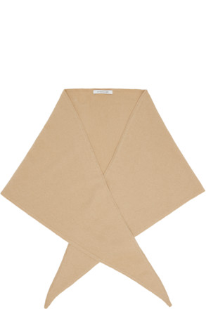 Tan Cashmere Blend Muffler Scarf