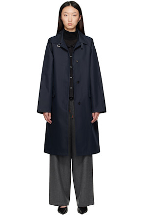 Navy Mac Trench Coat