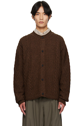 Brown Twisted Cardigan