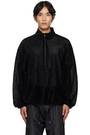 Black Half-Zip Anorak