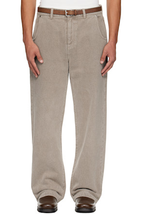 Taupe Straight Cut Jeans