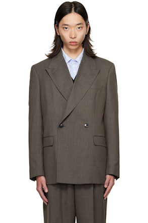 Taupe Double Breasted Blazer
