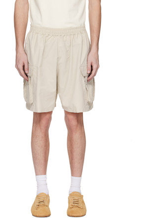 Beige Mini Cargo Shorts