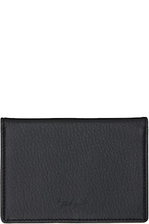 Black Leather Bifold Card Holder