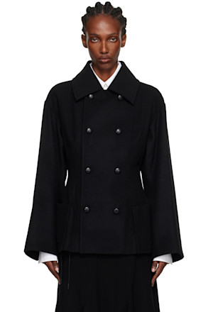Black Darts Pea Coat