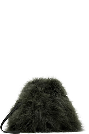 Khaki Mini Feather Pouch