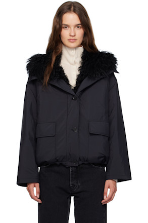 Black Doudoune Down & Shearling Jacket