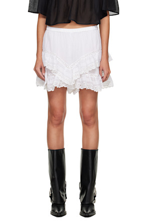 White Geana Shorts