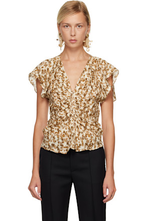 Tan & Off-White Lonea Blouse