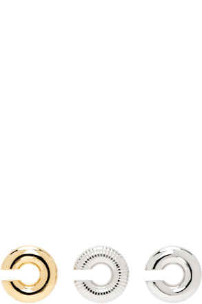 Solid & Fluted Ear Cuff Set