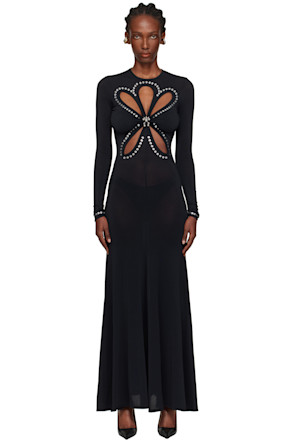 Black Second-Skin Long Maxi Dress