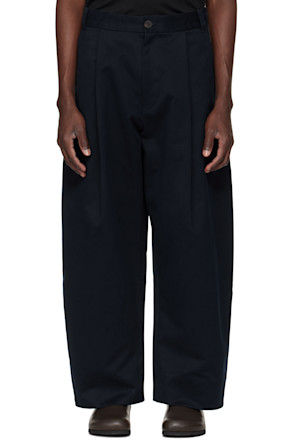 Navy Sorte Trousers