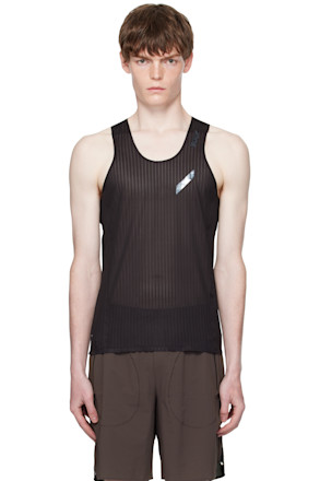 Black Lightweight SPACE3D Race Tank Top