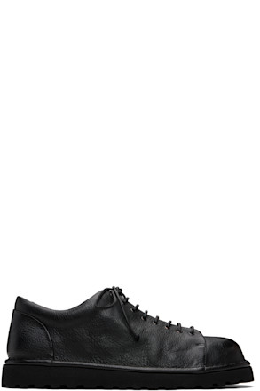 Black Leather Derby Sneakers