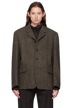 Brown Boxy Tailored Blazer